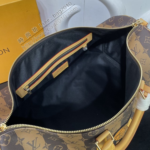 路易威登2022新款手袋 M45967 路易威登胶囊系列经典 Keepall Bandoulière 50旅行袋 LV男士旅行手提包  ydh4584